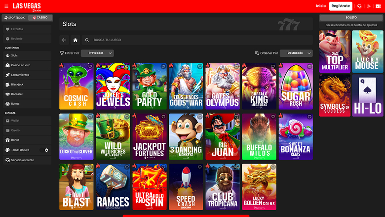 Las Vegas En Vivo Casino — Games lobby