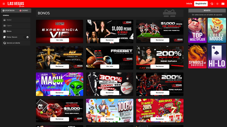 Las Vegas En Vivo Casino — Promotions page