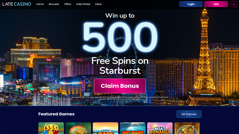 Late Casino — Homepage