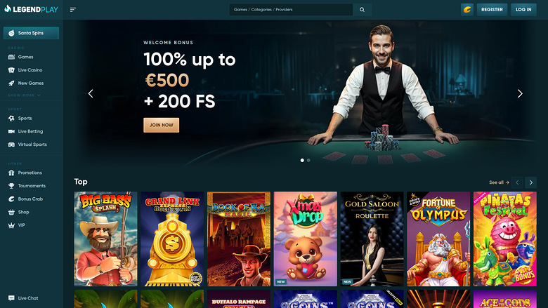 Legend Play Casino — Homepage