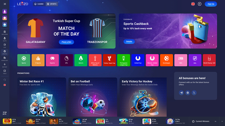 Legzo Casino — Sportsbook