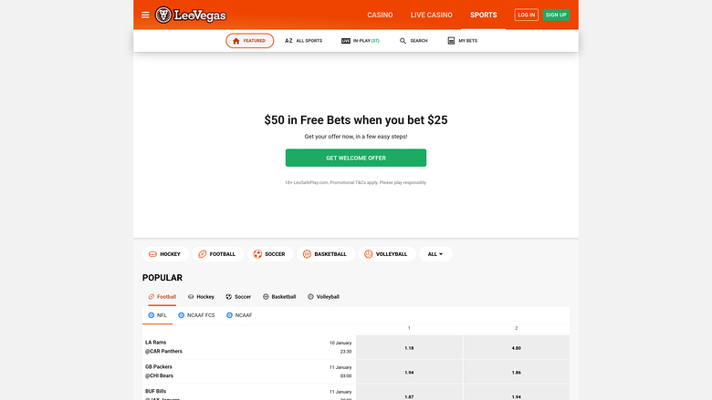 LeoVegas Casino — Sportsbook