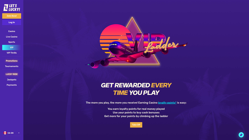 Lets Lucky Casino — VIP section
