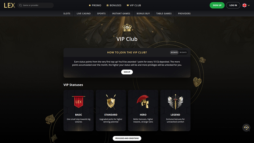 Lex Casino — VIP section