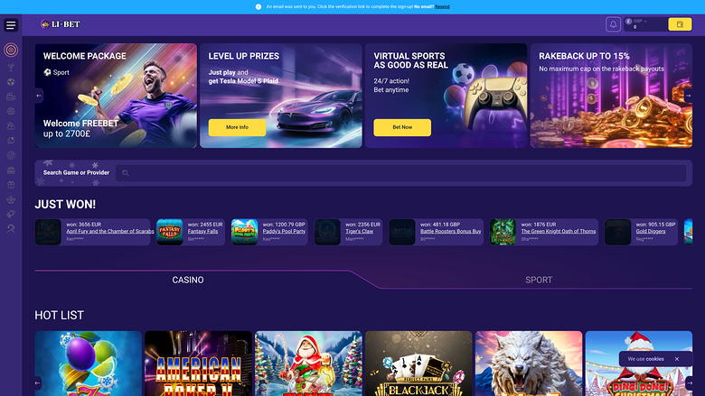Li Bet Casino — Homepage