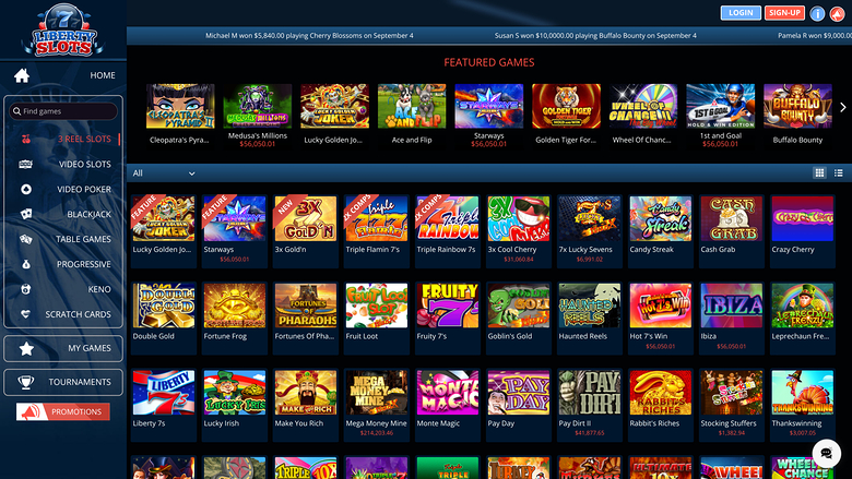 Liberty Slots Casino — Games lobby