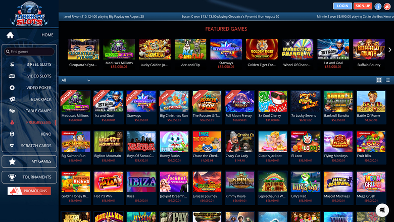Liberty Slots Casino — Jackpot games