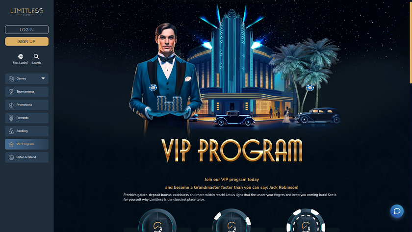 Limitless Casino — VIP section