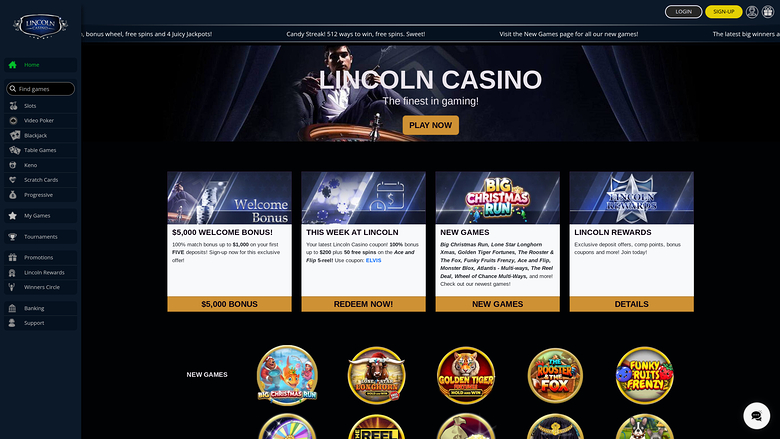Lincoln Casino — Homepage