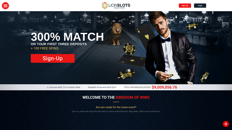 Lion Slots Casino — Homepage