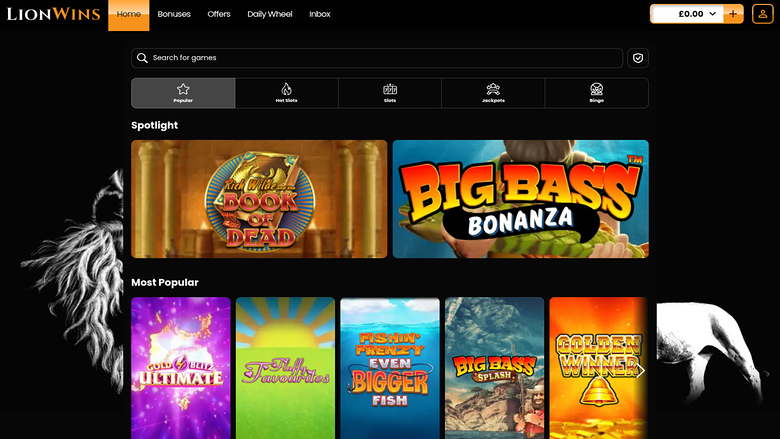 Lion Wins Casino — Games lobby
