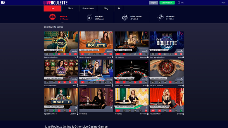 Live Roulette Casino — Live dealer lobby