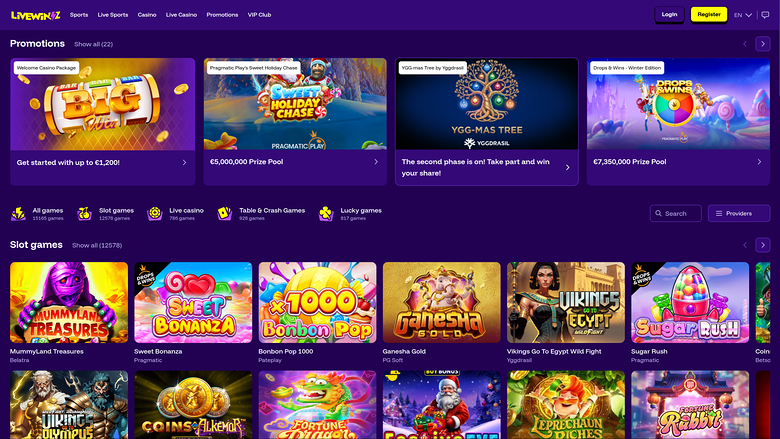 LiveWinz Casino — Hp