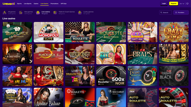 LiveWinz Casino — Livedealer