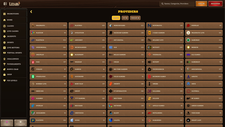 Lizaro Casino — Developers