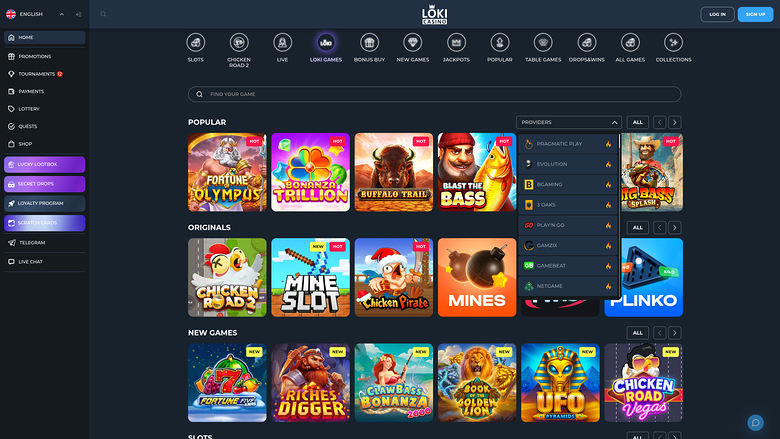 Loki Casino — Games by studio