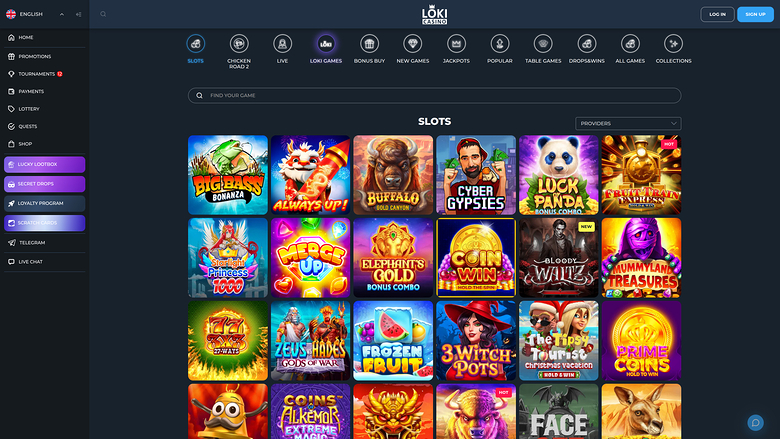 Loki Casino — Games lobby