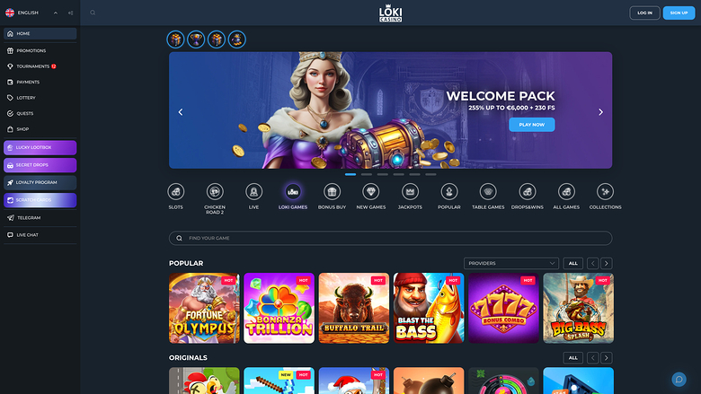 Loki Casino — Homepage