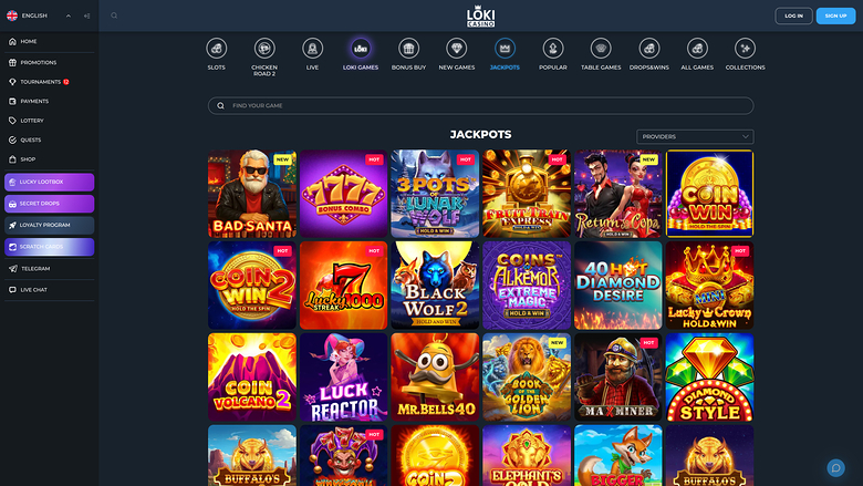 Loki Casino — Jackpot games