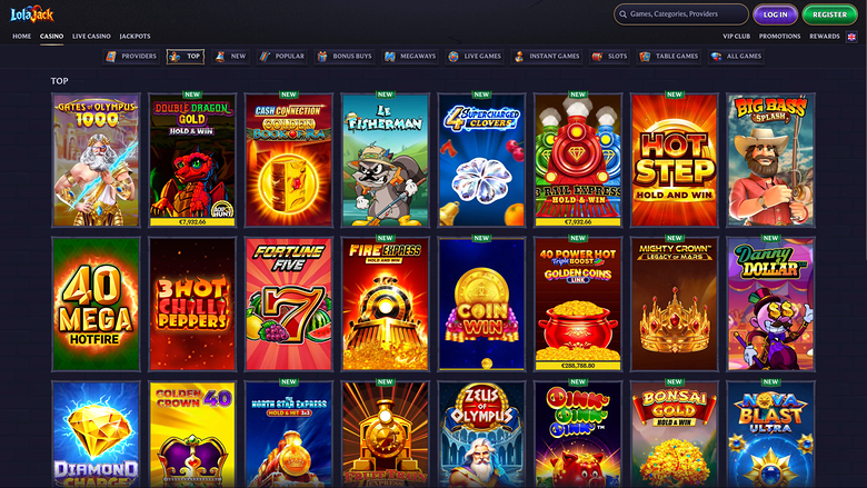 LolaJack Casino — Games lobby