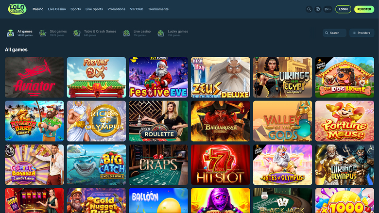 Lolo Casino — Games lobby