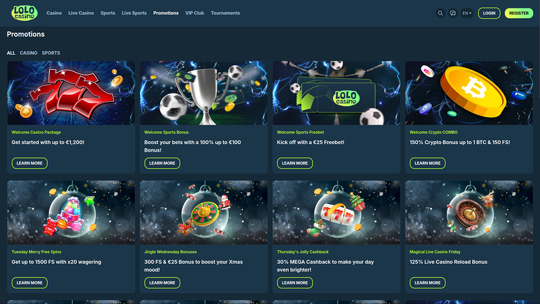 Lolo Casino — Promotions page