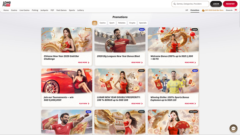 LongFu88 Casino — Promotions page