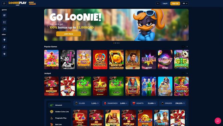 LooniePlay Casino — Homepage