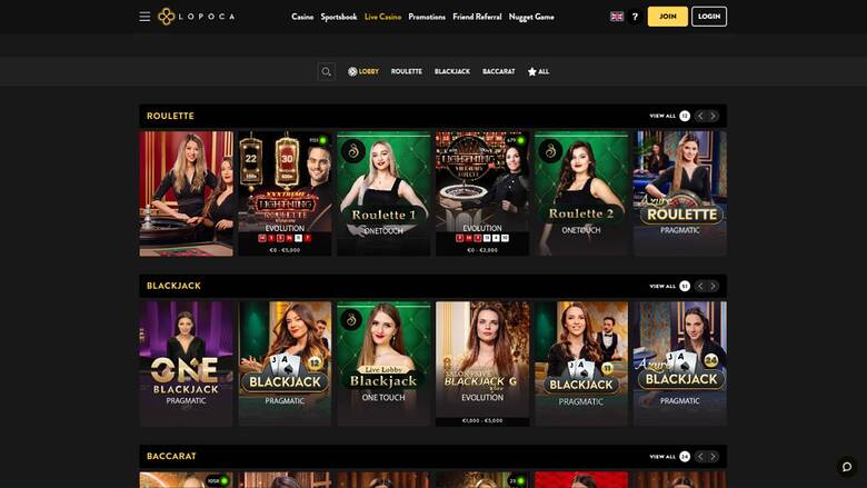 Lopoca Casino — Live