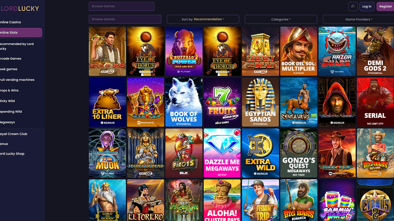 Lord Lucky Casino — Games lobby