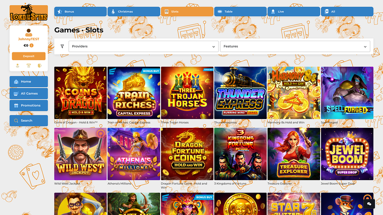 Lord Of The Spins Casino — Games lobby