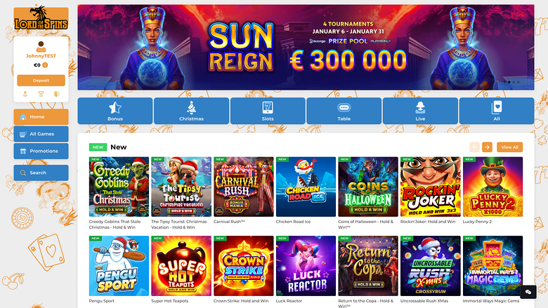 Lord Of The Spins Casino — Homepage