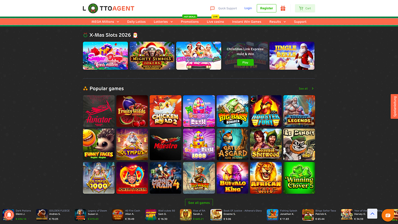 Lotto Agent — Games lobby