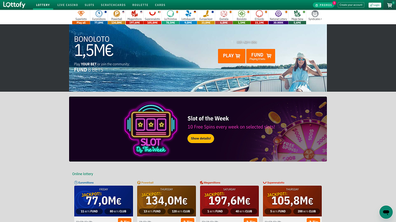 Lottofy Casino — Homepage