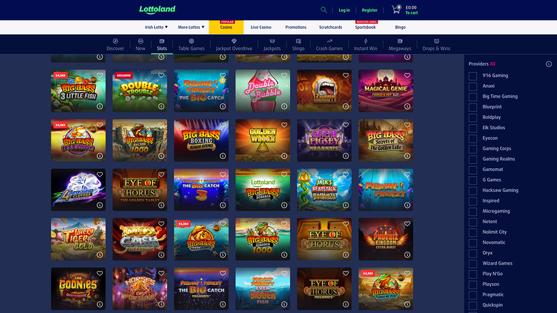 Lottoland Casino — Games by studio