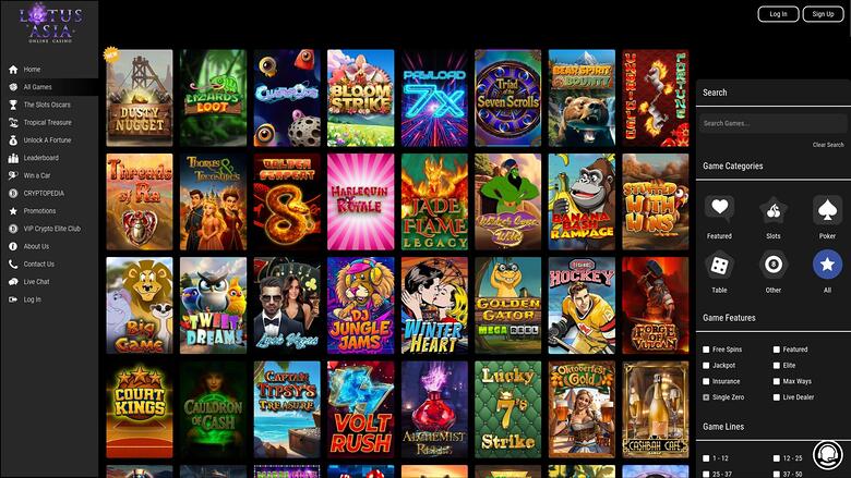 Lotus Asia Casino — Games lobby