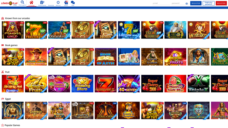 Lowen Play — Games lobby