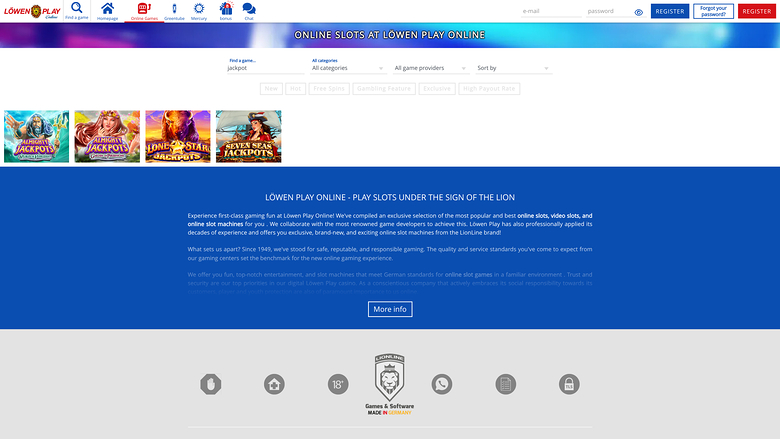 Lowen Play — Jackpot games