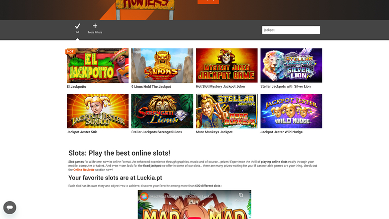 Luckia Casino — Jackpot games