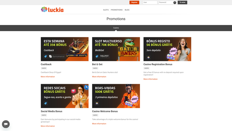 Luckia Casino — Promotions page
