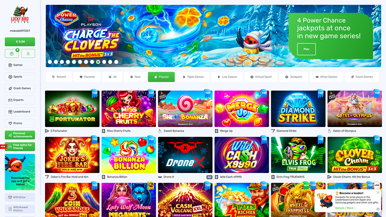 Lucky Bird Casino — Homepage