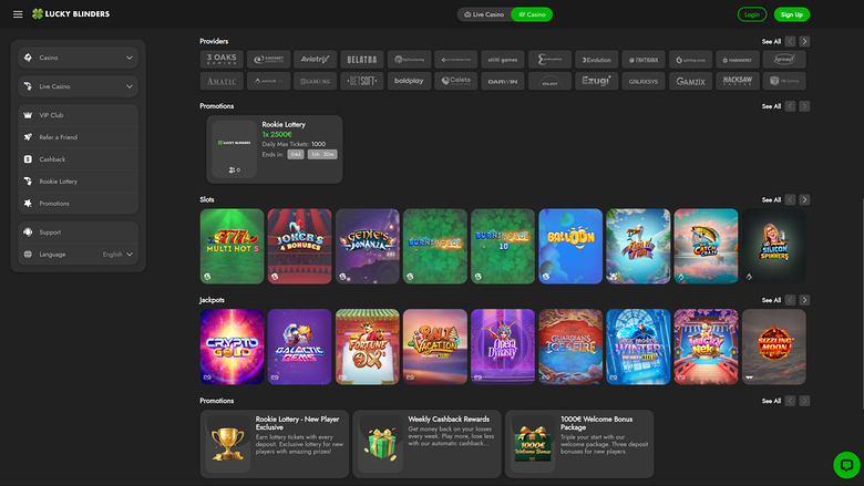 Lucky Blinders Casino — Luckyblindersdevelopers