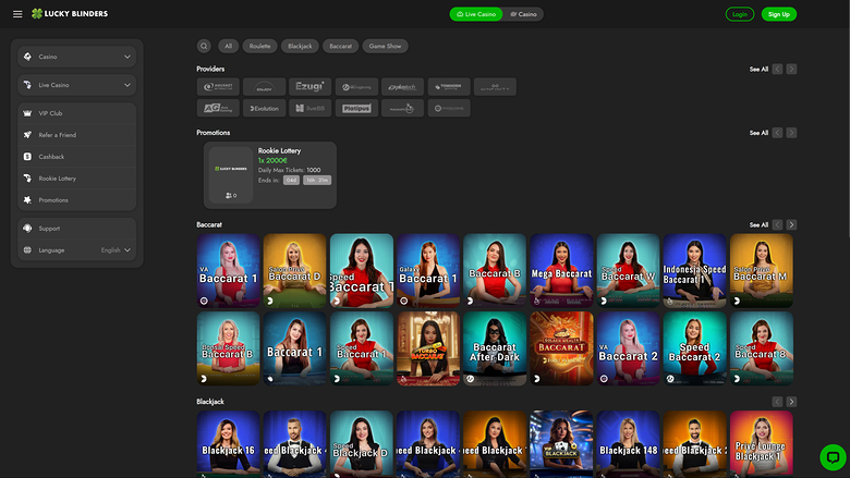 Lucky Blinders Casino — Luckyblinderslivedealers