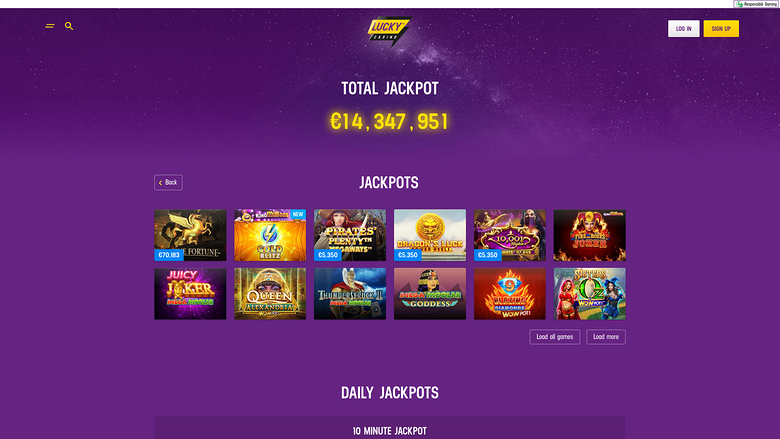 Lucky Casino — Jackpot games