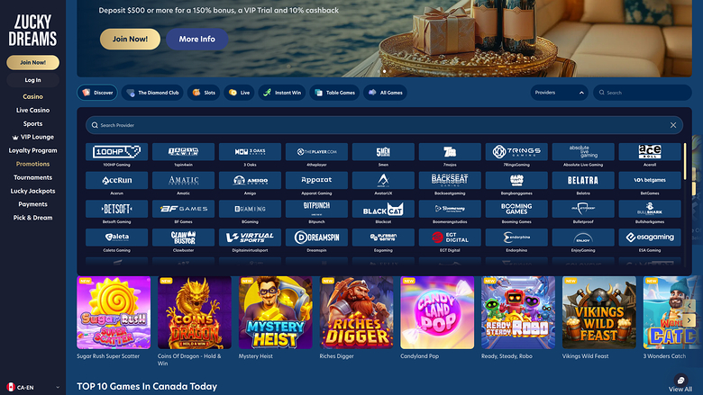 Lucky Dreams Casino — Games by studio
