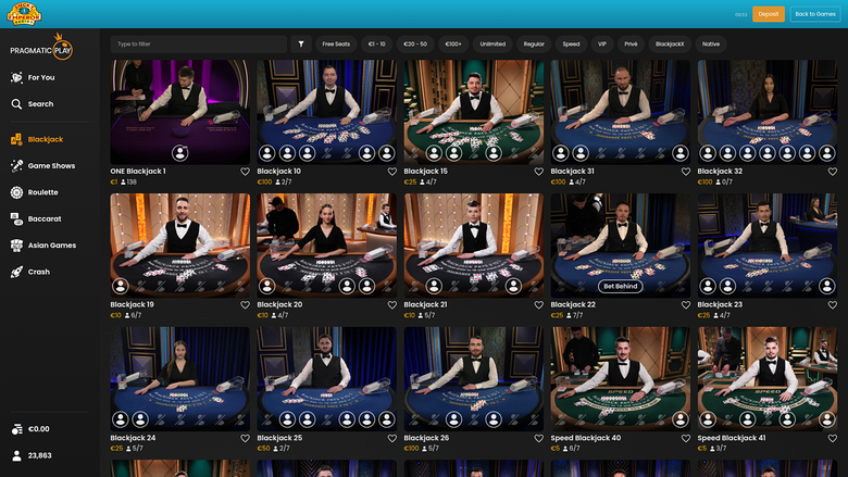 Lucky Emperor Casino — Live dealer lobby