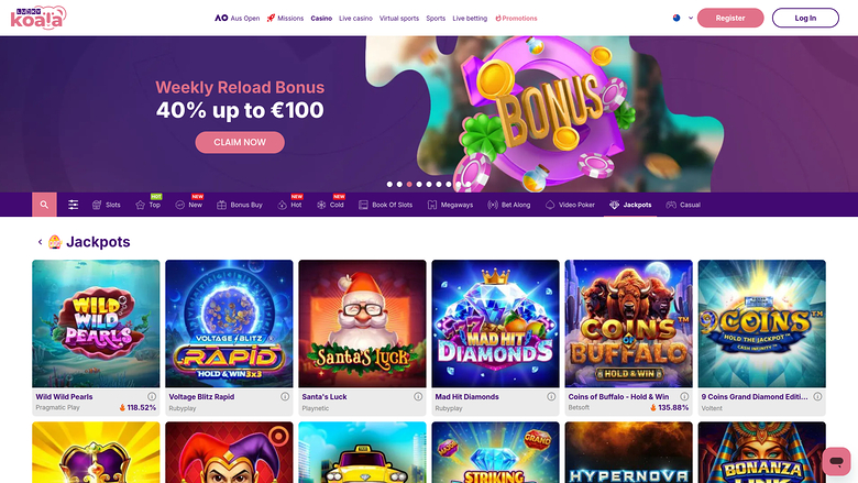 Lucky Koala — Jackpot games