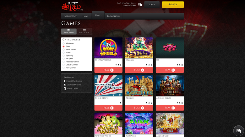 Lucky Red Casino — Games lobby