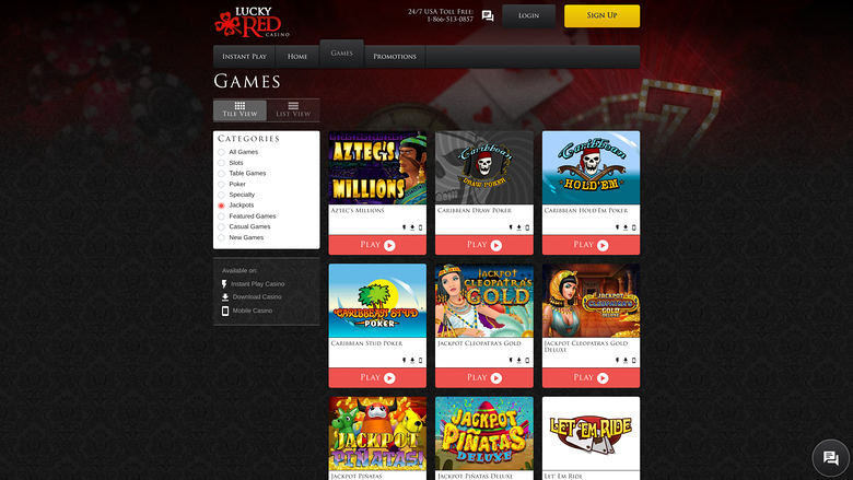 Lucky Red Casino — Jackpot games