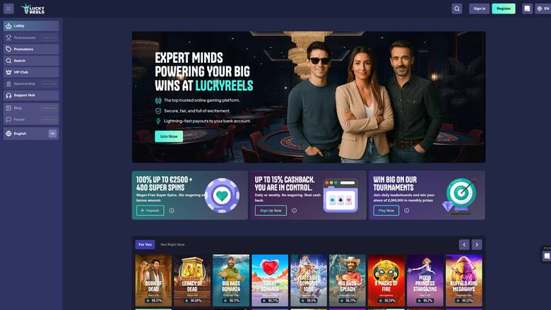 Lucky Reels Casino — Homepage